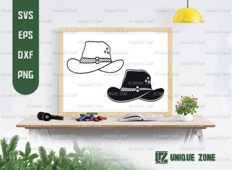 Cowboy Hat SVG Bundle, Hat Svg, Cap Svg, Western Hat Svg, Cowboy Cap Svg, Western Style Hat Svg, Cowgirl Hat Svg, SVG Unique Zone 