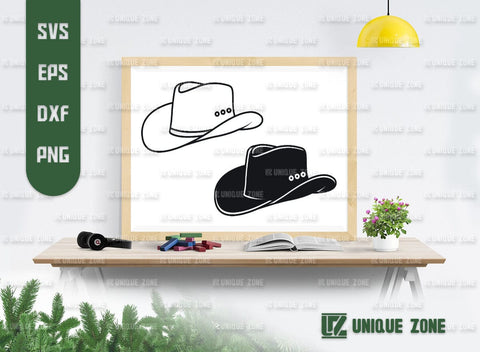 Cowboy Hat SVG Bundle, Hat Svg, Cap Svg, Western Hat Svg, Cowboy Cap Svg, Western Style Hat Svg, Cowgirl Hat Svg, SVG Unique Zone 