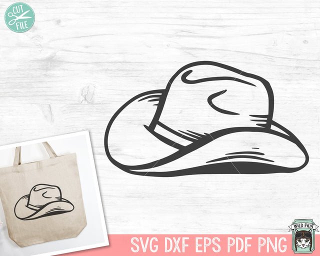 Cowboy Hat SVG file, Cowboy Hat PNG, Cowboy Hat Clipart, Cowboy Hat Cut File, Country svg, Western svg, Rodeo svg, Farm svg, Cowboy svg SVG Wild Pilot 