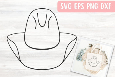 Cowboy Hat SVG File for Cricut or Silhouette, Cowgirl Western SVG Vector, Digital Download Commercial Use SVG Apple Grove Designs 