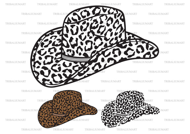 Cowboy hat with leopard print SVG TribaliumArtSF 