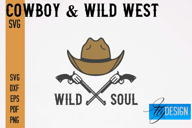Cowboy & Wild West SVG | Western SVG Design | Cowboy T-Shirt Design SVG Fly Design 