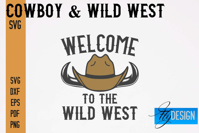 Cowboy & Wild West SVG | Western SVG Design | Cowboy T-Shirt Design SVG Fly Design 
