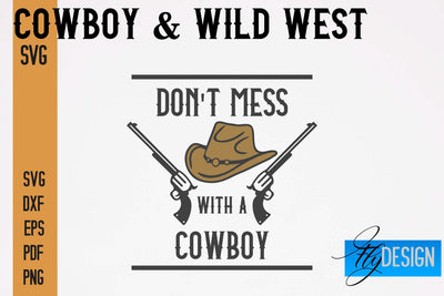 Cowboy & Wild West SVG | Western SVG Design | Cowboy T-Shirt Design SVG Fly Design 