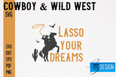 Cowboy & Wild West SVG | Western SVG Design | Cowboy T-Shirt Design SVG Fly Design 