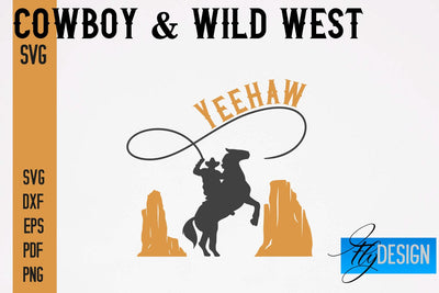 Cowboy & Wild West SVG | Western SVG Design | Cowboy T-Shirt Design SVG Fly Design 