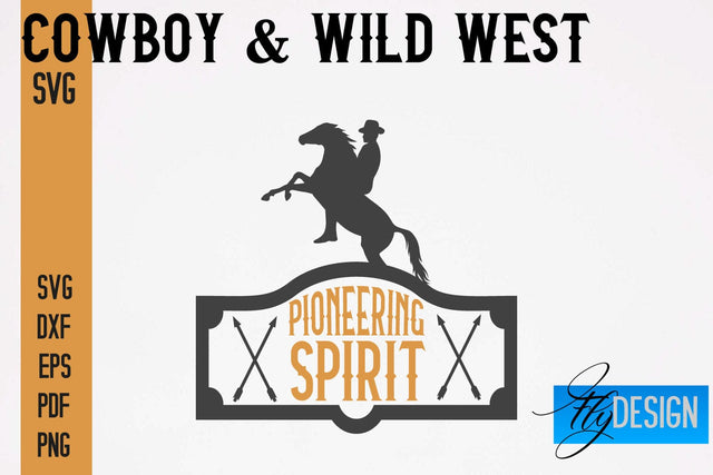 Cowboy & Wild West SVG | Western SVG Design | Cowboy T-Shirt Design SVG Fly Design 