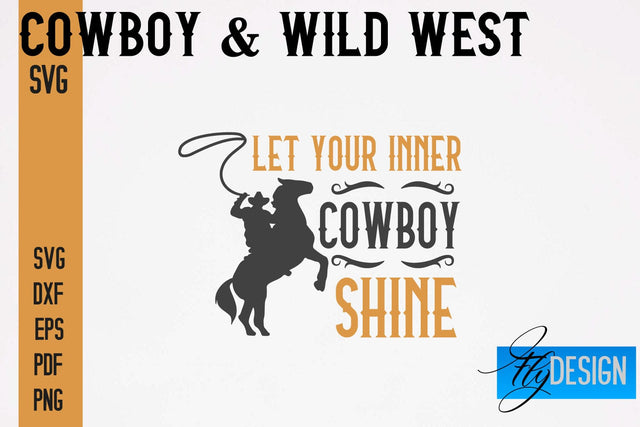 Cowboy & Wild West SVG | Western SVG Design | Cowboy T-Shirt Design SVG Fly Design 