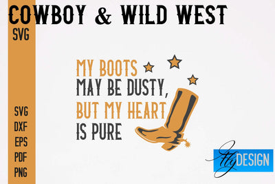 Cowboy & Wild West SVG | Western SVG Design | Cowboy T-Shirt Design SVG Fly Design 