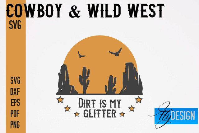 Cowboy & Wild West SVG | Western SVG Design | Cowboy T-Shirt Design SVG Fly Design 