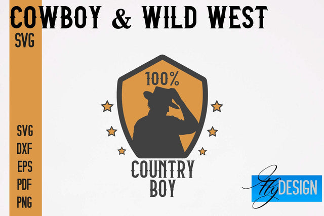 Cowboy & Wild West SVG | Western SVG Design | Cowboy T-Shirt Design SVG Fly Design 