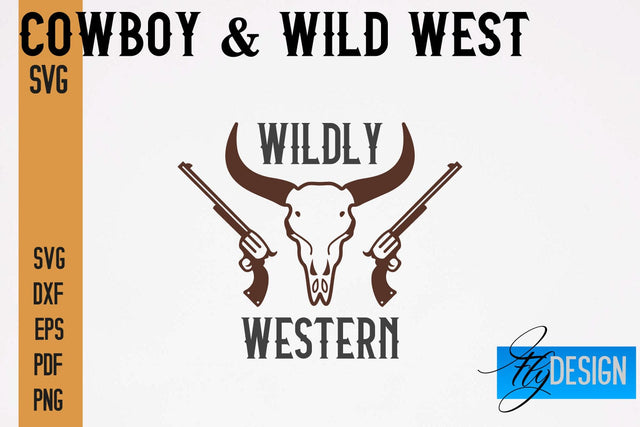 Cowboy & Wild West SVG | Western SVG Design | Cowboy T-Shirt Design SVG Fly Design 