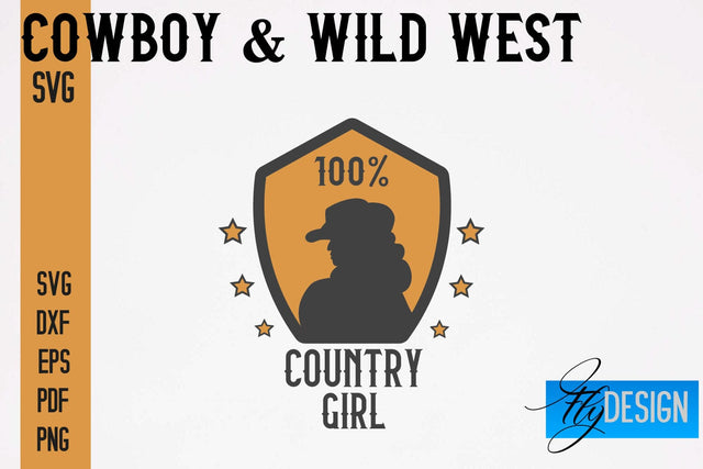 Cowboy & Wild West SVG | Western SVG Design | Cowboy T-Shirt Design SVG Fly Design 