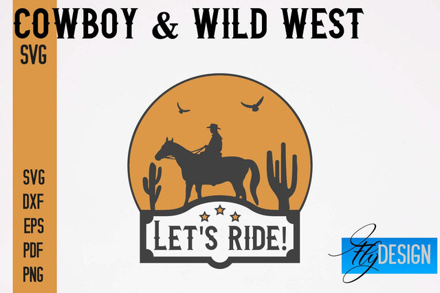Cowboy & Wild West SVG | Western SVG Design | Cowboy T-Shirt Design SVG Fly Design 