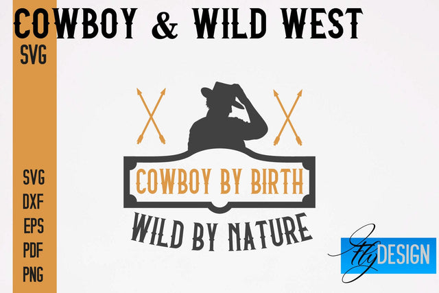 Cowboy & Wild West SVG | Western SVG Design | Cowboy T-Shirt Design SVG Fly Design 