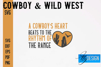 Cowboy & Wild West SVG | Western SVG Design | Cowboy T-Shirt Design SVG Fly Design 