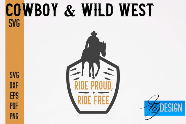Cowboy & Wild West SVG | Western SVG Design | Cowboy T-Shirt Design SVG Fly Design 