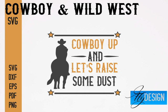 Cowboy & Wild West SVG | Western SVG Design | Cowboy T-Shirt Design SVG Fly Design 