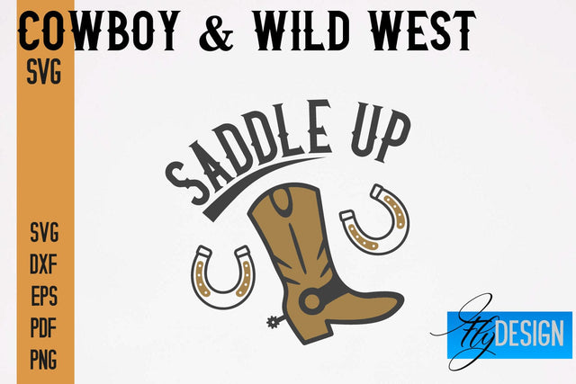 Cowboy & Wild West SVG | Western SVG Design | Cowboy T-Shirt Design SVG Fly Design 