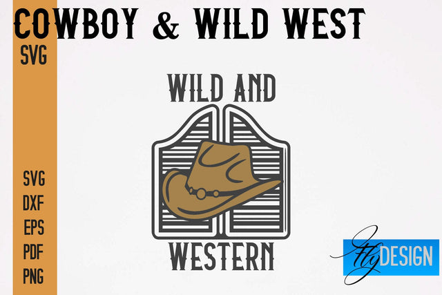 Cowboy & Wild West SVG | Western SVG Design | Cowboy T-Shirt Design SVG Fly Design 