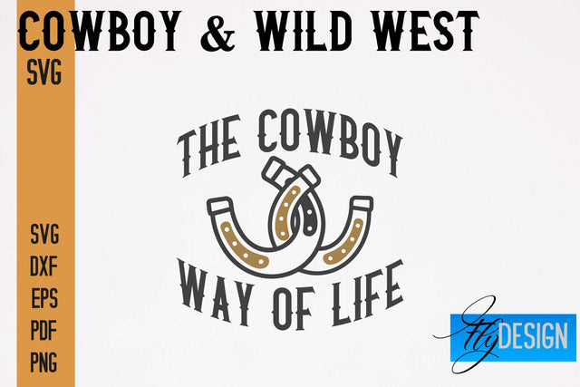 Cowboy & Wild West SVG | Western SVG Design | Cowboy T-Shirt Design SVG Fly Design 