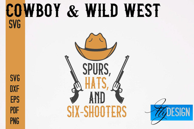 Cowboy & Wild West SVG | Western SVG Design | Cowboy T-Shirt Design SVG Fly Design 