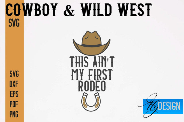 Cowboy & Wild West SVG | Western SVG Design | Cowboy T-Shirt Design SVG Fly Design 