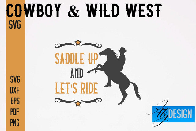 Cowboy & Wild West SVG | Western SVG Design | Cowboy T-Shirt Design SVG Fly Design 