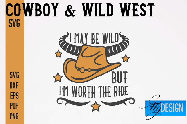 Cowboy & Wild West SVG | Western SVG Design | Cowboy T-Shirt Design SVG Fly Design 