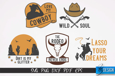 Cowboy & Wild West SVG | Western SVG Design | Cowboy T-Shirt Design v.1 SVG Fly Design 