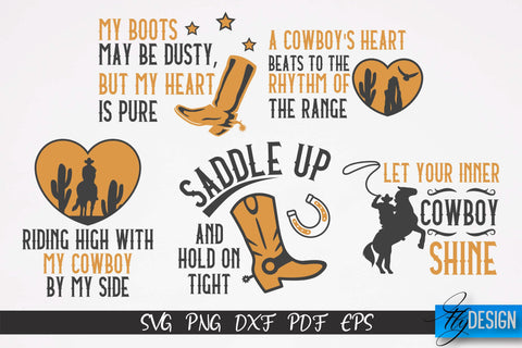 Cowboy & Wild West SVG | Western SVG Design | Cowboy T-Shirt Design v.2 SVG Fly Design 