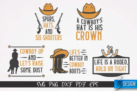 Cowboy & Wild West SVG | Western SVG Design | Cowboy T-Shirt Design v.2 SVG Fly Design 