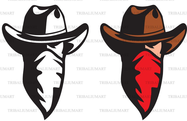 Cowboy with bandana SVG TribaliumArtSF 