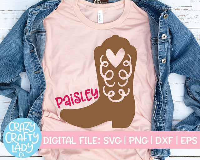 Cowgirl Boot | Country Western SVG Cut File SVG Crazy Crafty Lady Co. 