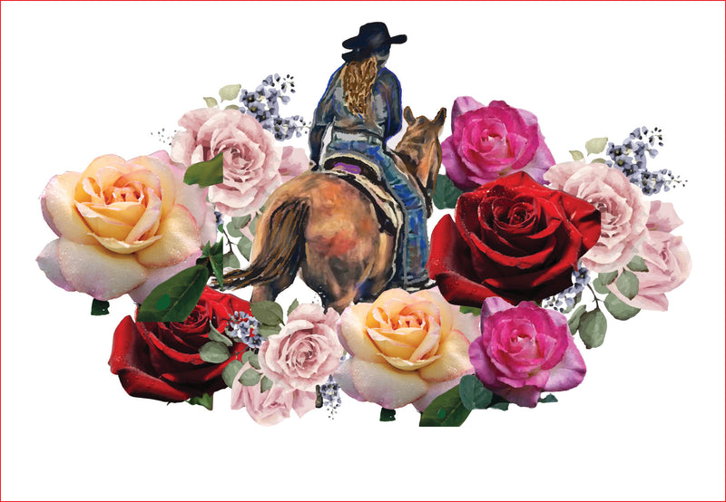 cowgirl png, sublimation graphics, clipart, cowgirl sublimation, roses watercolor, Sublimation sublimationhappy 
