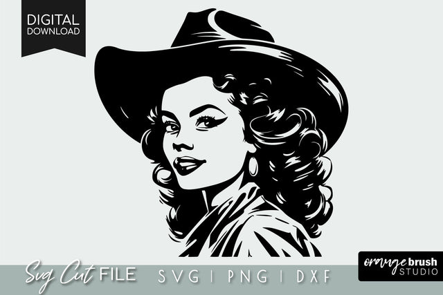 Cowgirl SVG File For Cricut Country Girl. Southern Girl Svg SVG OrangeBrushStudio 