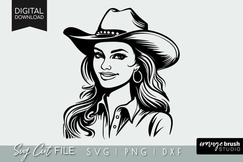 Cowgirl SVG File For Cricut Country Girl SVG OrangeBrushStudio 