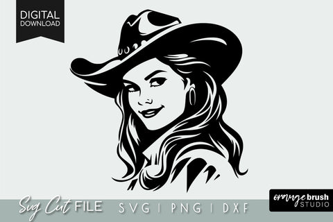 Cowgirl SVG File For Cricut Southern Girl SVG OrangeBrushStudio 