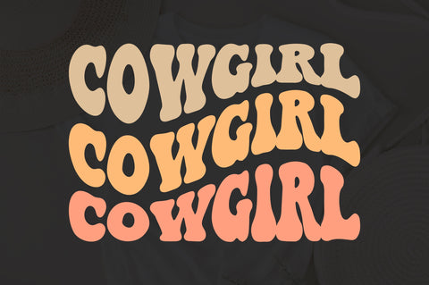 Cowgirl svg, wavy style svg, EPS PNG Cricut Instant Download SVG Fauz 