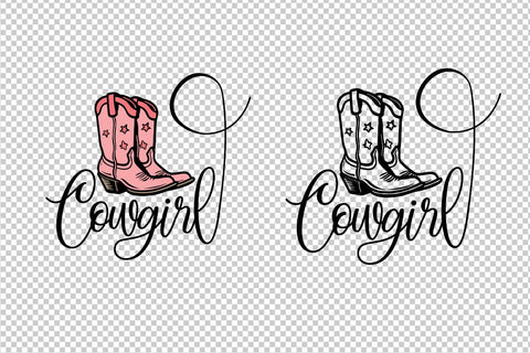 Cowgirl with boots, SVG file SVG Boertiek 
