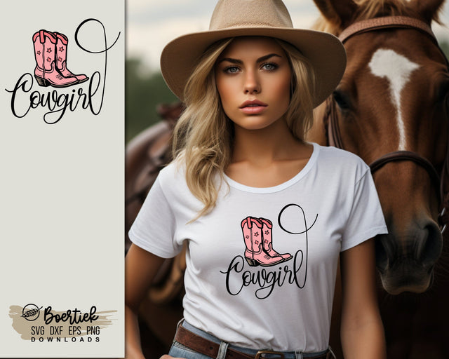 Cowgirl with boots, SVG file SVG Boertiek 