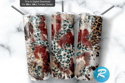 Cowhide 20 oz / 30 oz Tumbler PNG Sublimation Regulrcrative 
