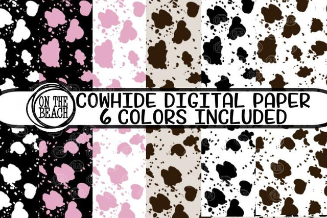COWHIDE Digital Paper - PNG Sublimation Sublimation On the Beach Boutique 