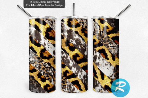 Cowhide Leopard 20 oz / 30 oz Tumbler PNG Sublimation Regulrcrative 