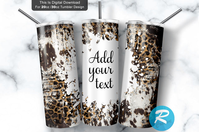 Cowhide Leopard 20 oz / 30 oz Tumbler PNG Sublimation Regulrcrative 