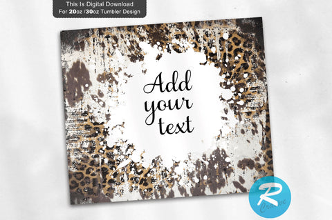Cowhide Leopard 20 oz / 30 oz Tumbler PNG Sublimation Regulrcrative 