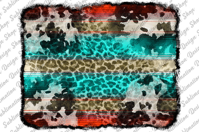 Cowhide Leopard Background Png, Leopard Background Png, Cowhide Background, Western Background Png, Turquoise, Sublimation Designs Downloads Sublimation SublimationDesignShop 