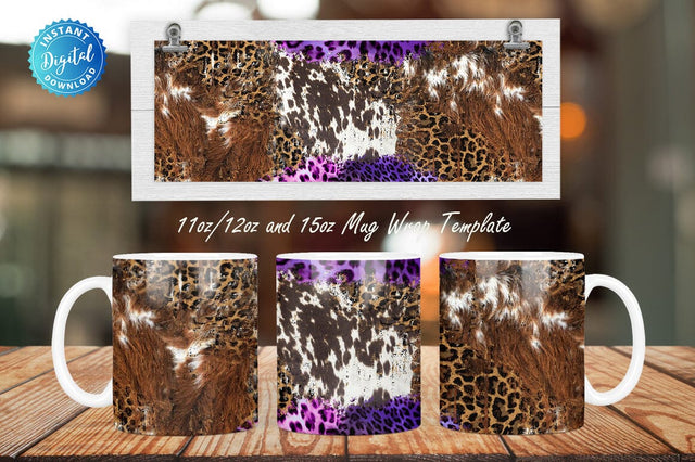 Cowhide Pink 11, 12 & 15 Oz Mug Sublimation Sublimation Regulrcrative 
