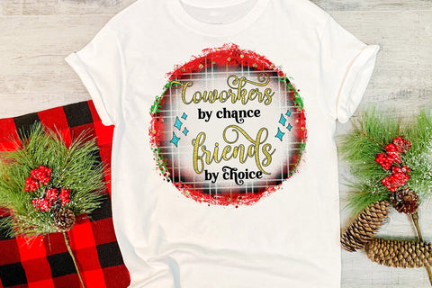 Coworkers By Chance Sublimation I Christmas Ornament PNG Sublimation Happy Printables Club 