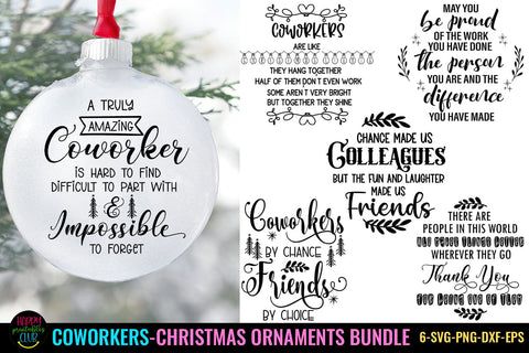 Coworkers Christmas Ornaments SVG Bundle I Christmas SVG SVG Happy Printables Club 